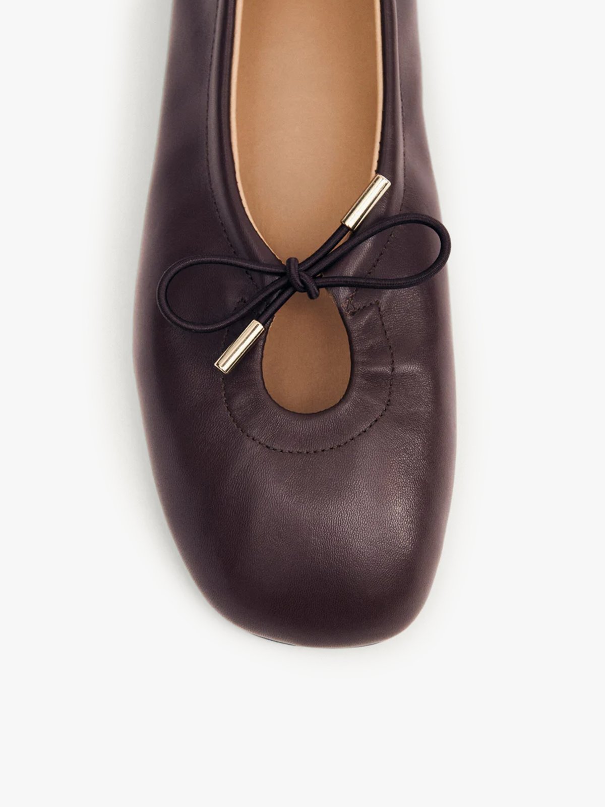 Alohas Rosalind Leather Ballet Flats Brown