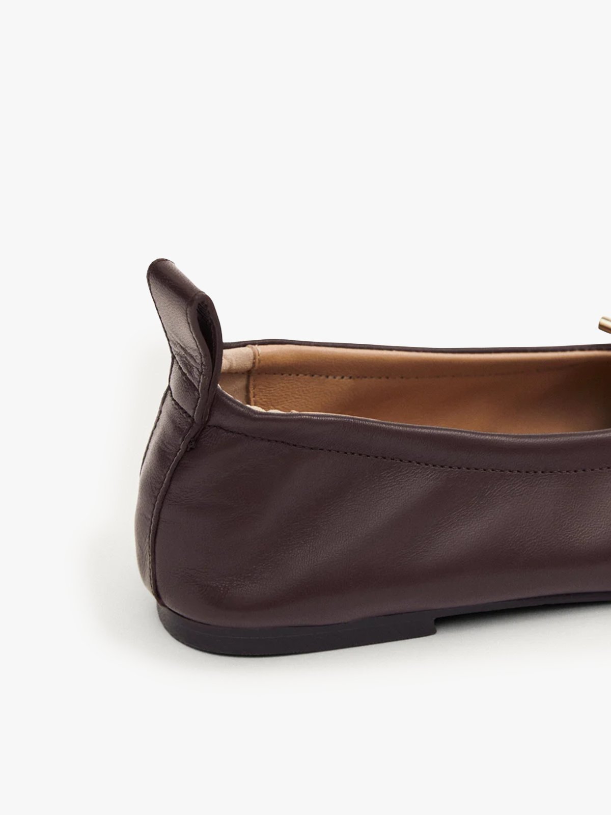Alohas Rosalind Leather Ballet Flats Brown