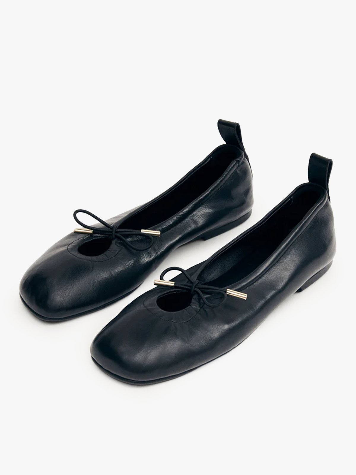Alohas Rosalind Leather Ballet Flats Black