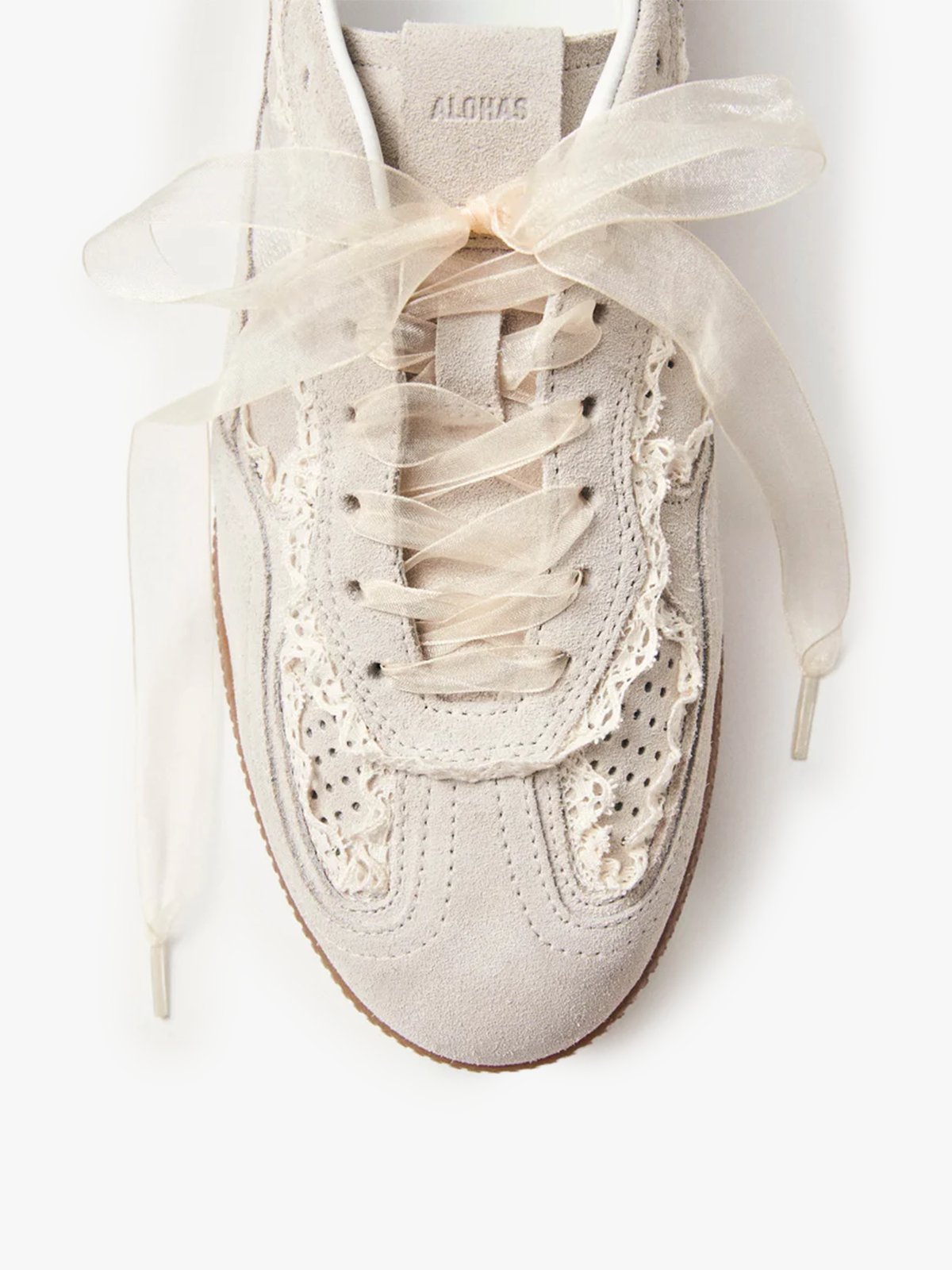 Alohas Tb. 490 Crochet Leather Sneakers Crochet Cream