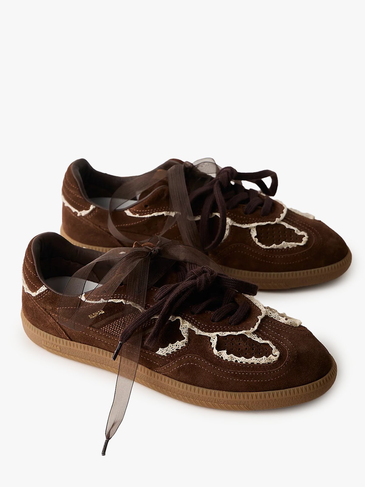 Alohas Tb. 490 Crochet Leather Sneakers Chocolate Brown