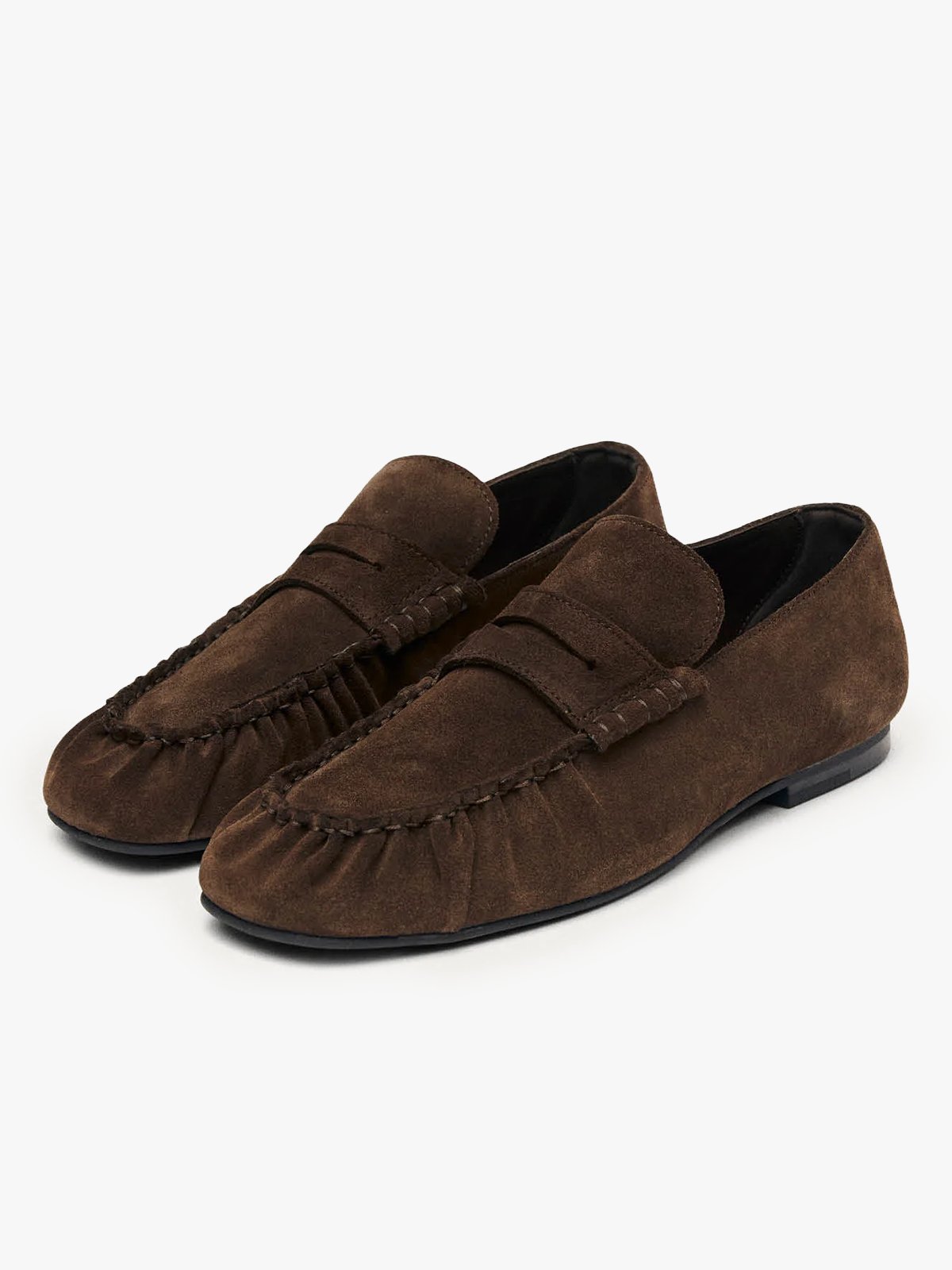 Alohas Aven Suede Brown Leather Loafers Suede brown