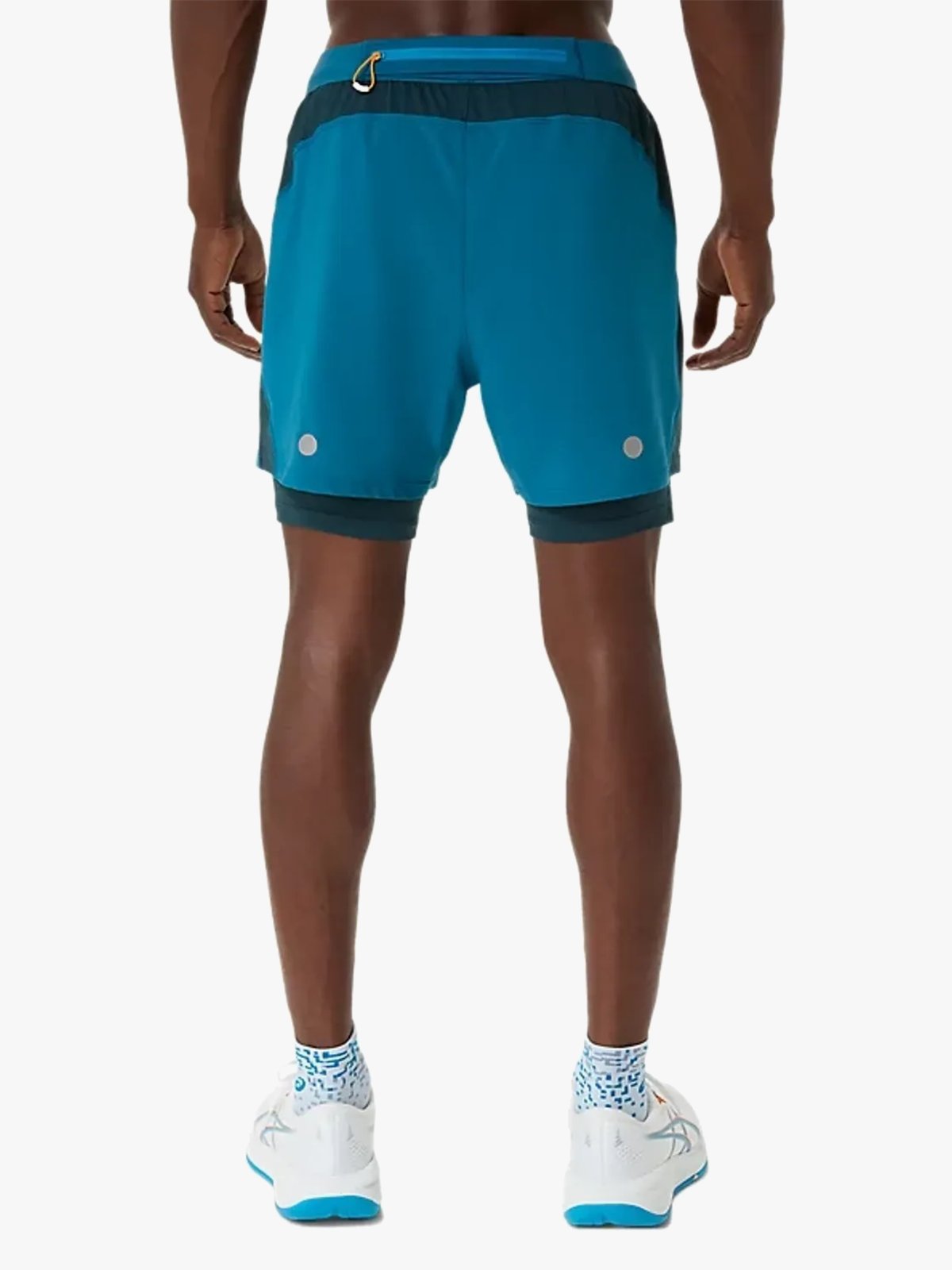 ASICS Road 2n1 5in Shorts Tranquil Teal / Dark Teal / Yamabuki