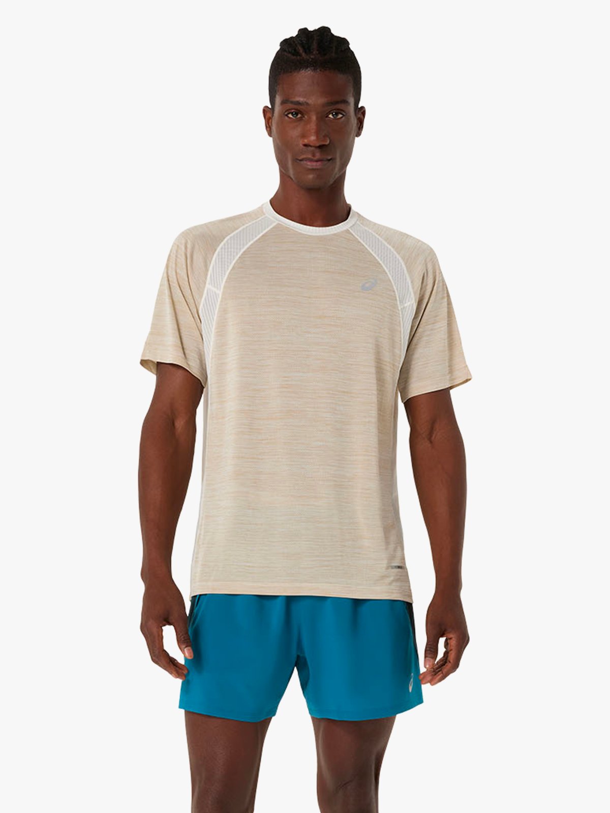 ASICS Road Short Sleeve Top Cream