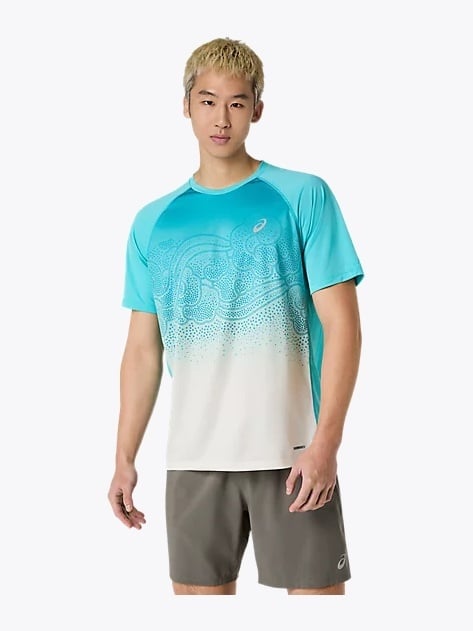 ASICS Road Fade Short Sleeve Top Blå