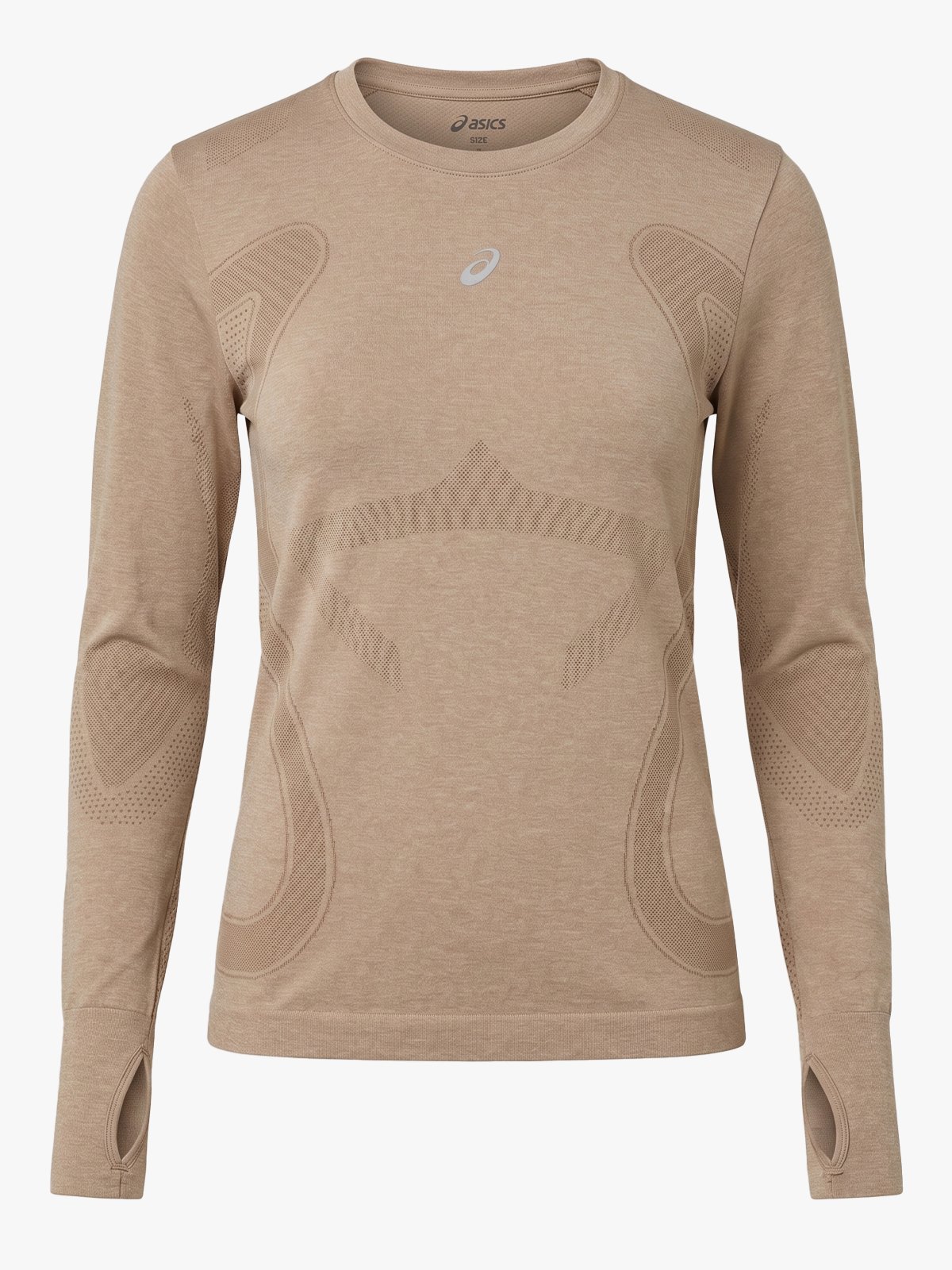 ASICS Road Seamless Long Sleeve Top Greige