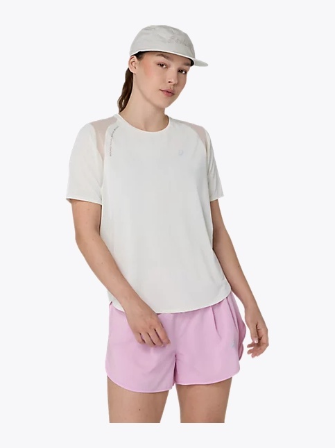 ASICS Road Short Sleeve Top Cream