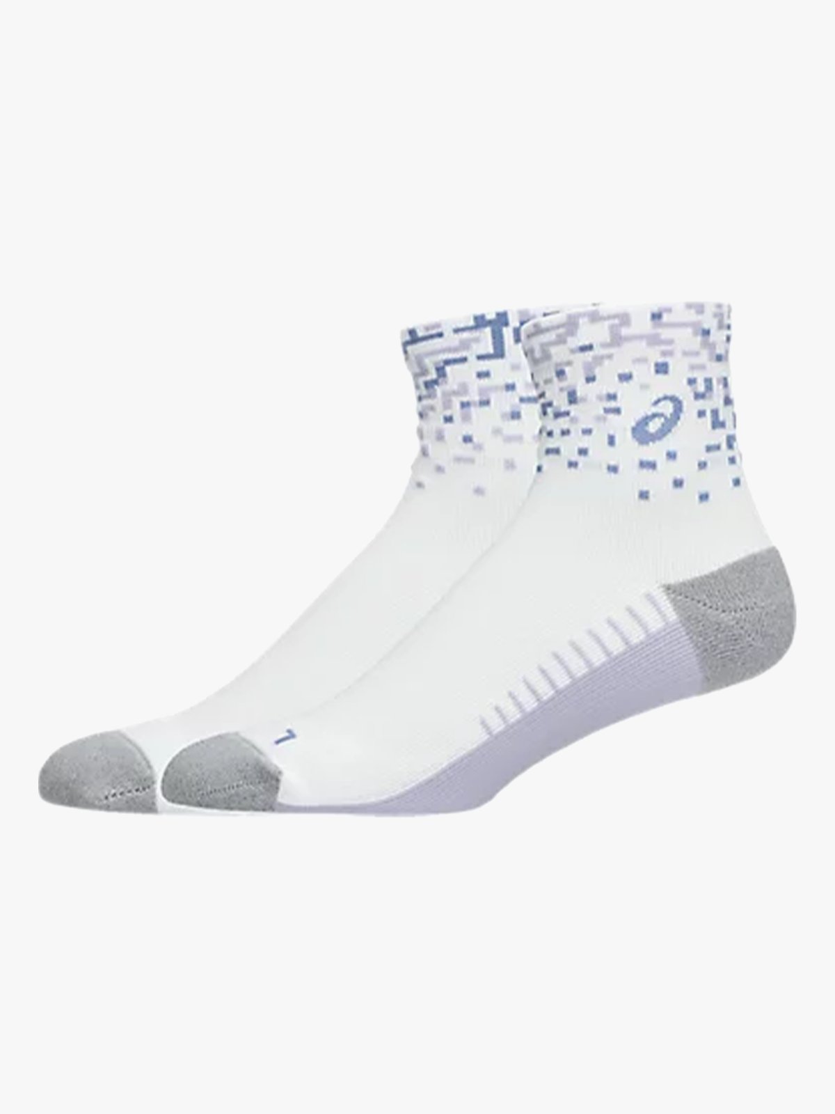 ASICS Performance Run Sock Quarter Brilliant White / Lilac Hint / Bluebell