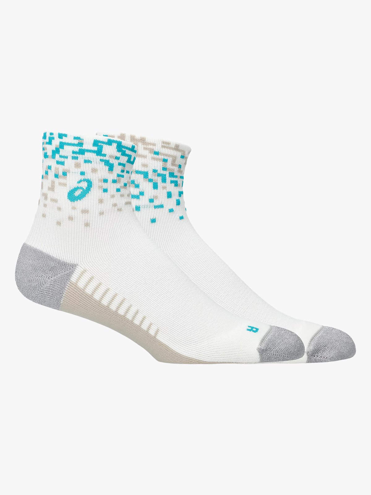 ASICS Performance Run Sock Quarter Cream/Energy Aqua/ Simply Taupe