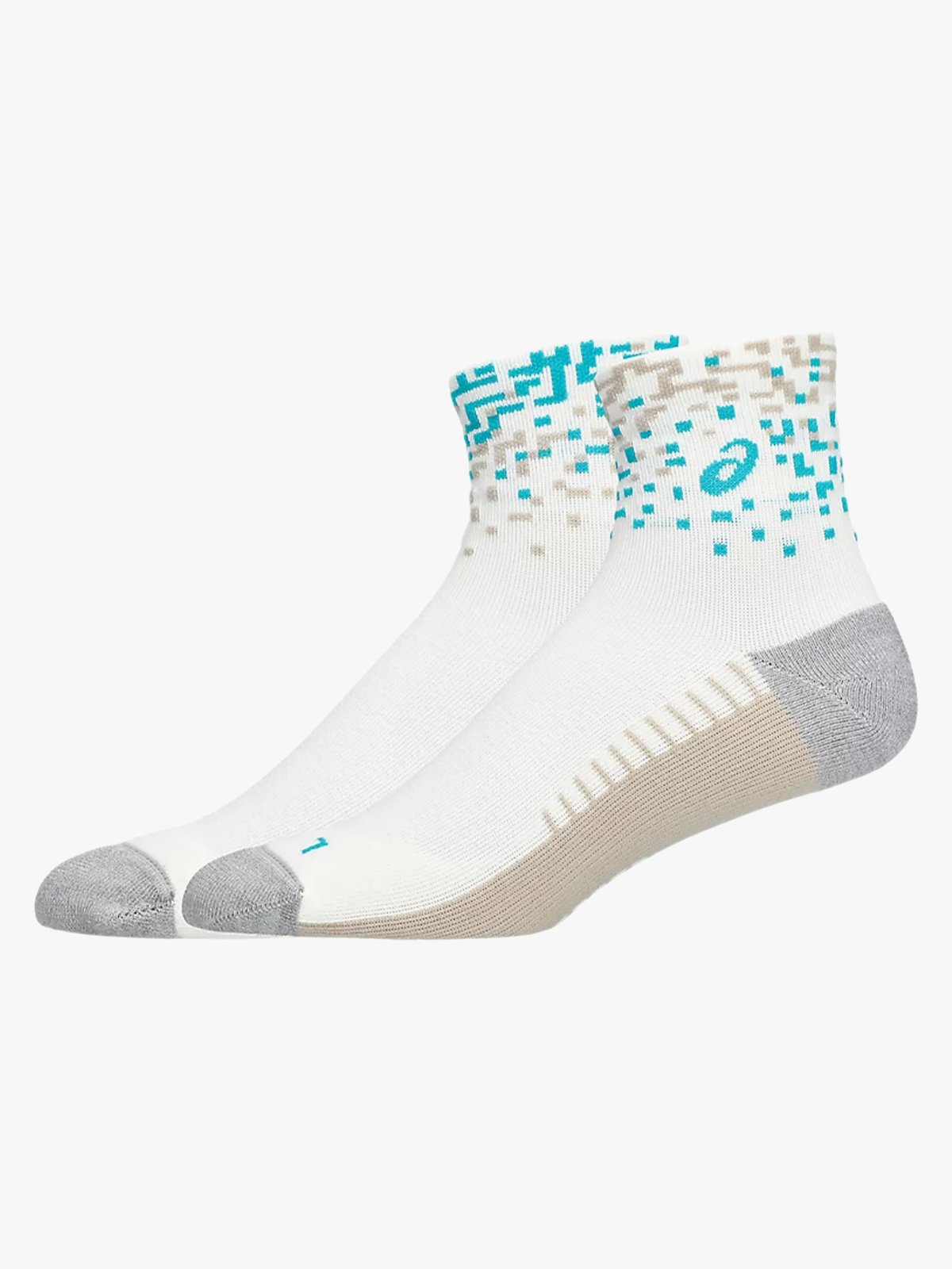 ASICS Performance Run Sock Quarter Cream/Energy Aqua/ Simply Taupe