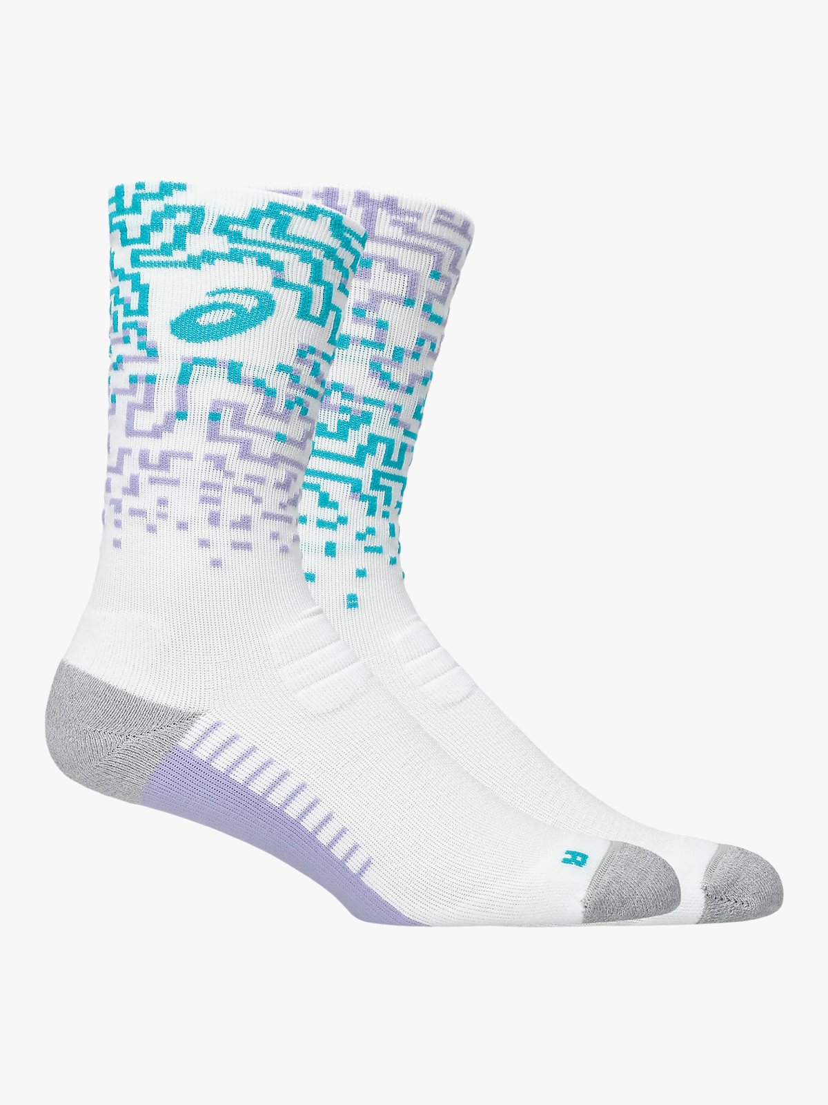 ASICS Performance Run Sock Crew White/Energy Aqua/Fresh Air