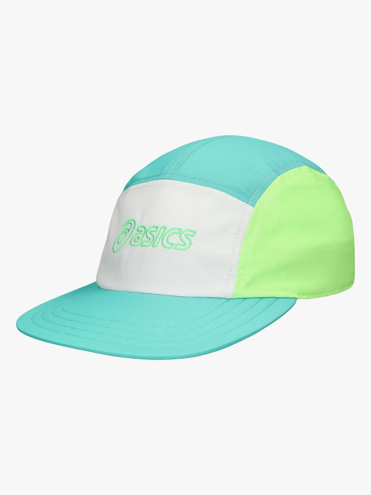 ASICS Performance Running 5 Panel Cap Aurora Green / Cream
