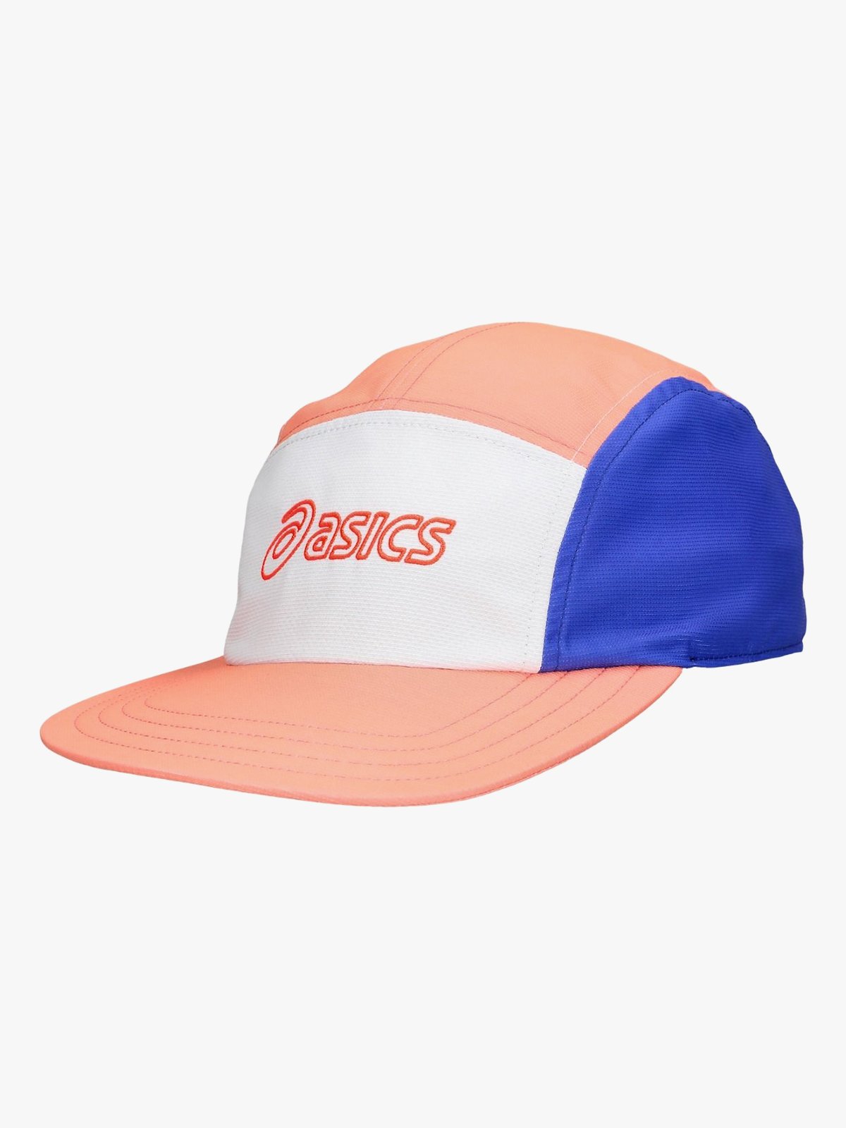 ASICS Performance Running 5 Panel Cap Sun Coral / Brilliant White