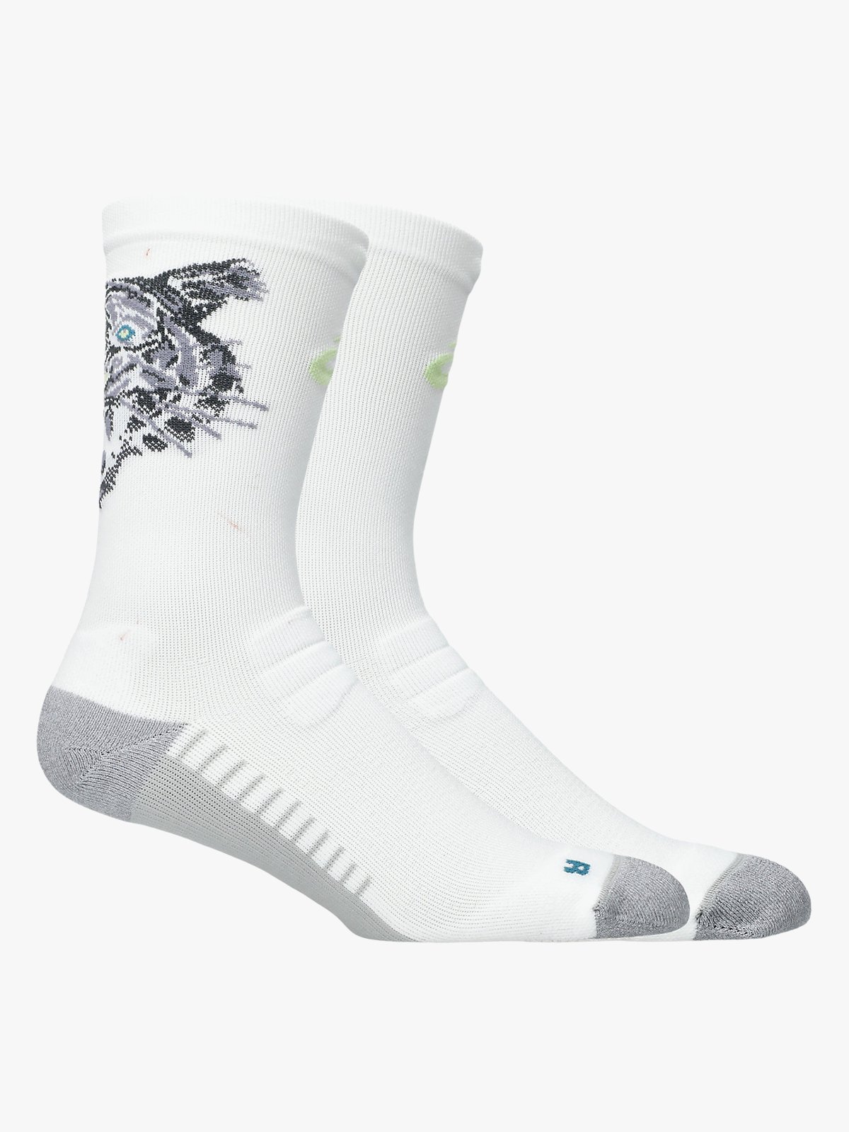 ASICS Performance Run Sock Crew Brilliant White/Illuminate Yellow/F.Teal