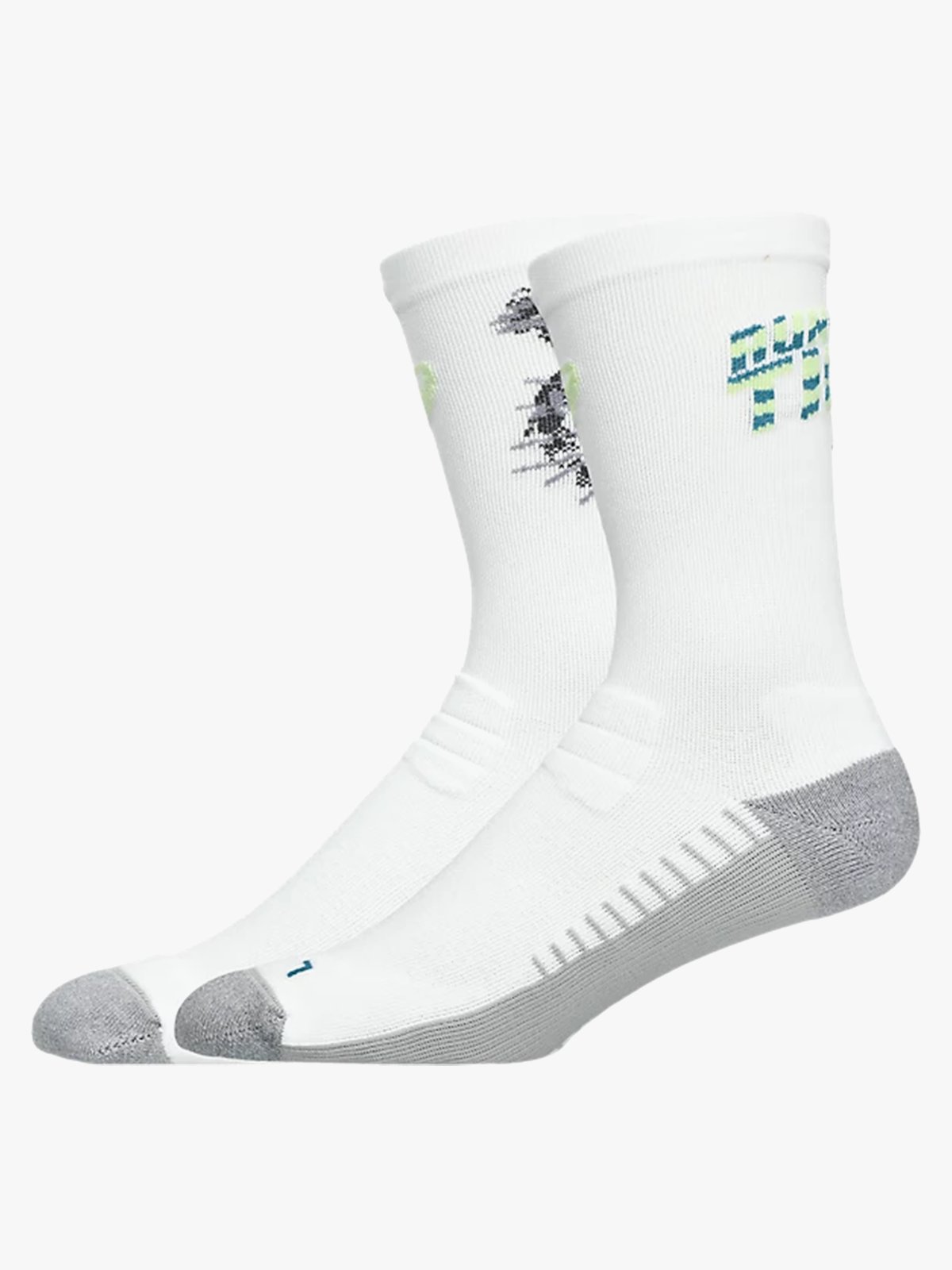 ASICS Performance Run Sock Crew Brilliant White/Illuminate Yellow/F.Teal