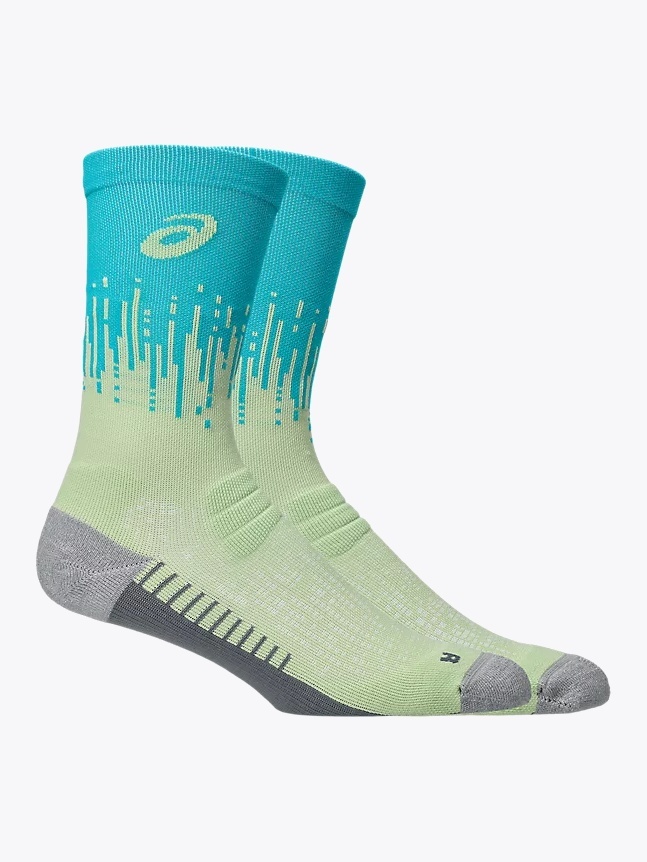 ASICS Performance Run Sock Crew Illuminate Yellow / Energy Aqua
