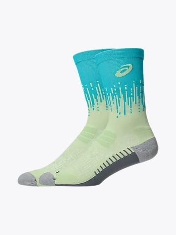 ASICS Performance Run Sock Crew Illuminate Yellow / Energy Aqua