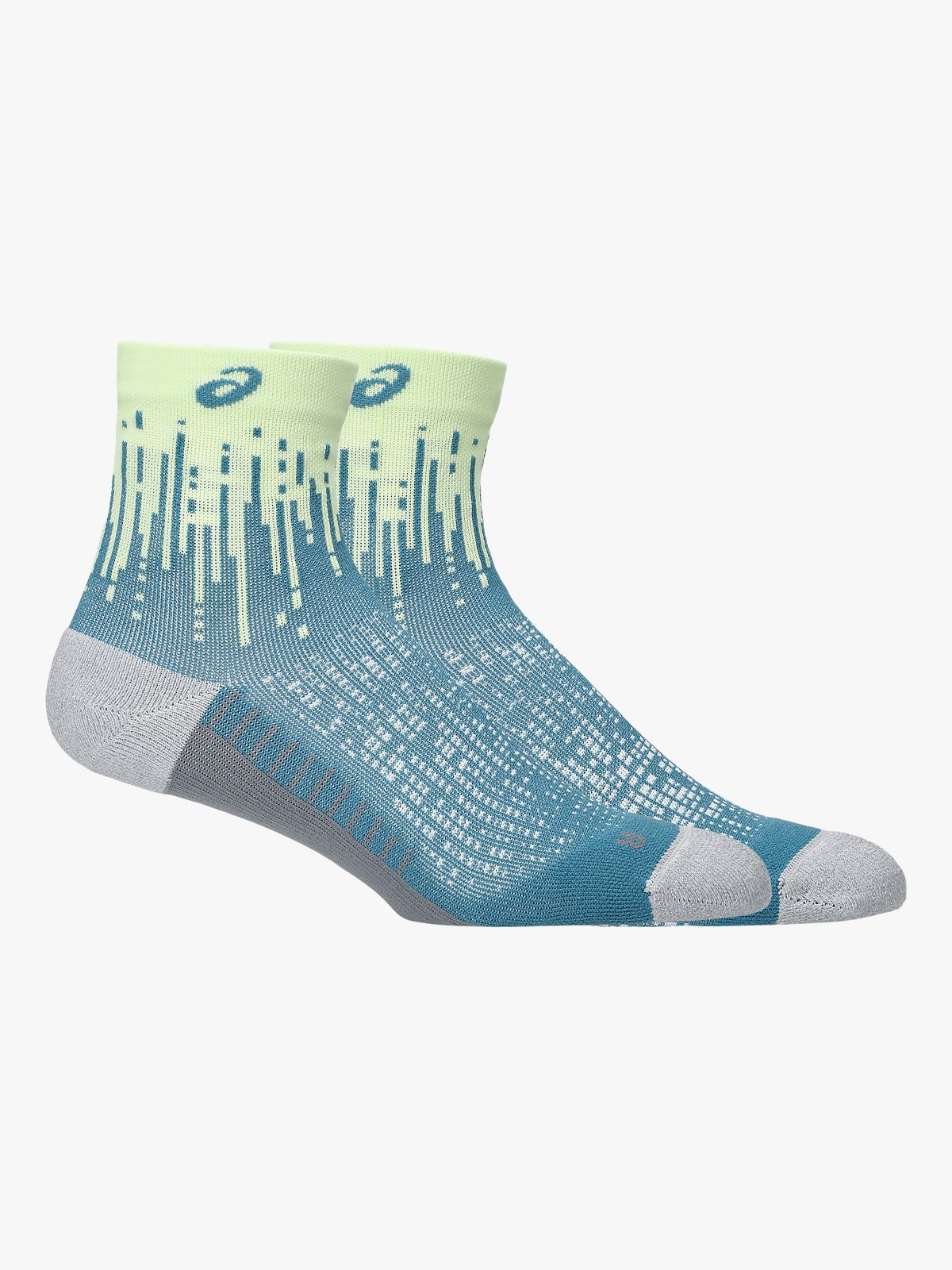 ASICS Performance Run Sock Quarter Illuminate Yellow/Foggy Teal