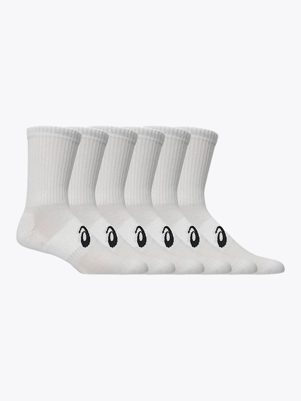ASICS 6 Pack Crew Sock Brilliant White