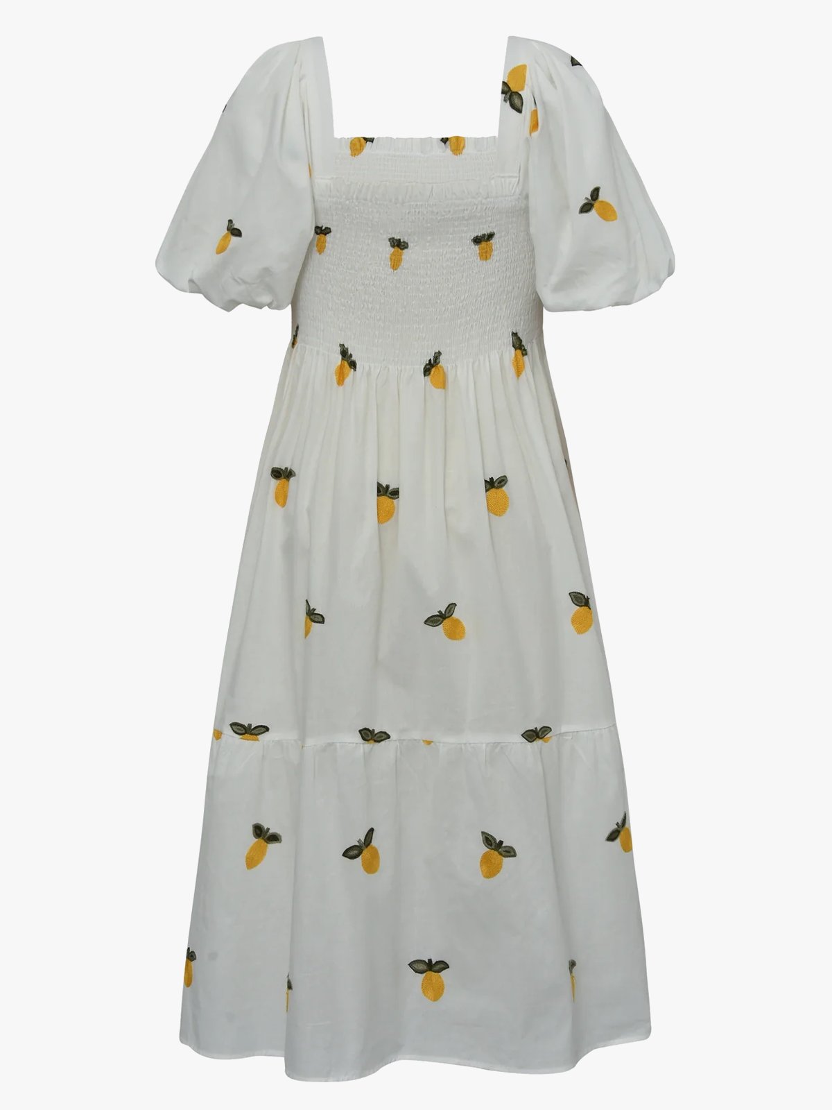 A-View Cheri Fruit Dress White/Yellow