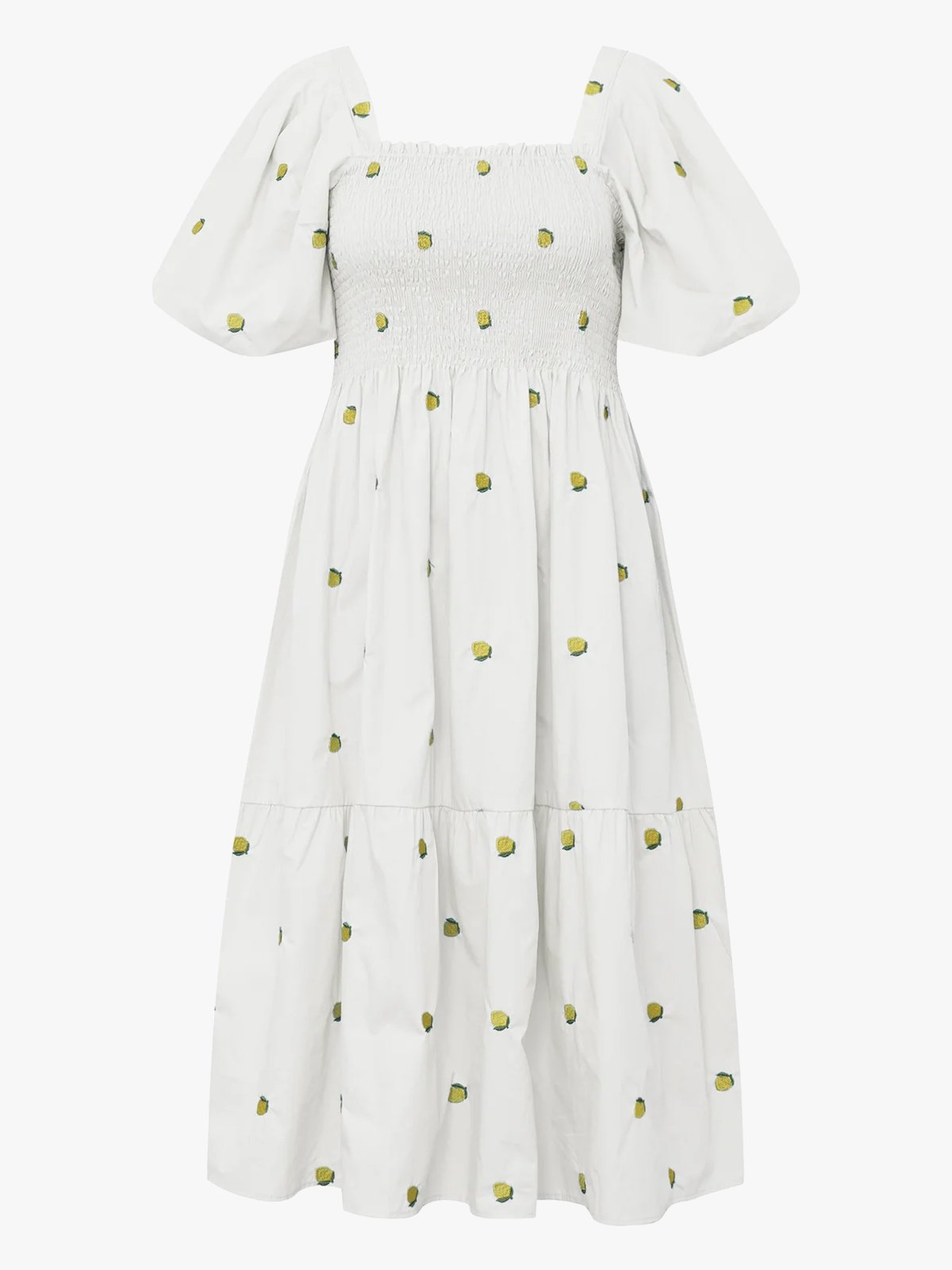 A-View Cheri Fruit Dress White / Yellow