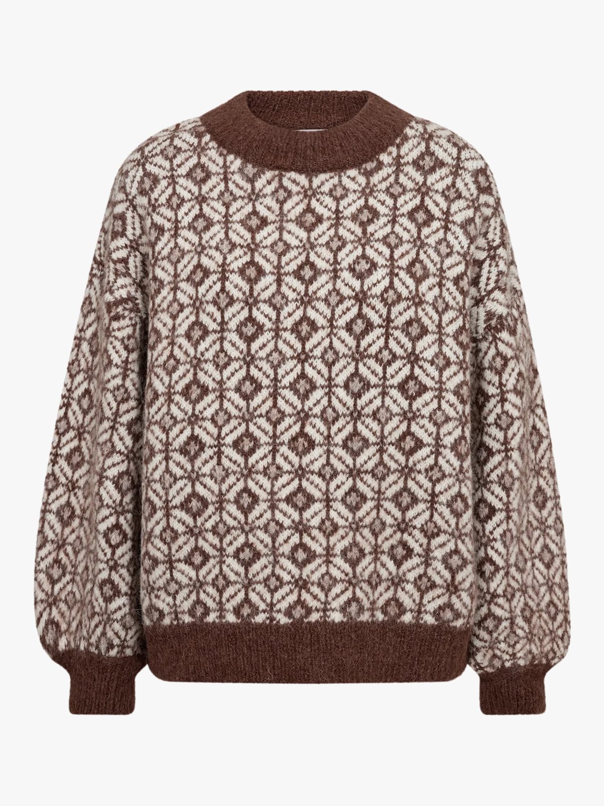 A-View Stavanger Knit Pullover 071 Cream/brown