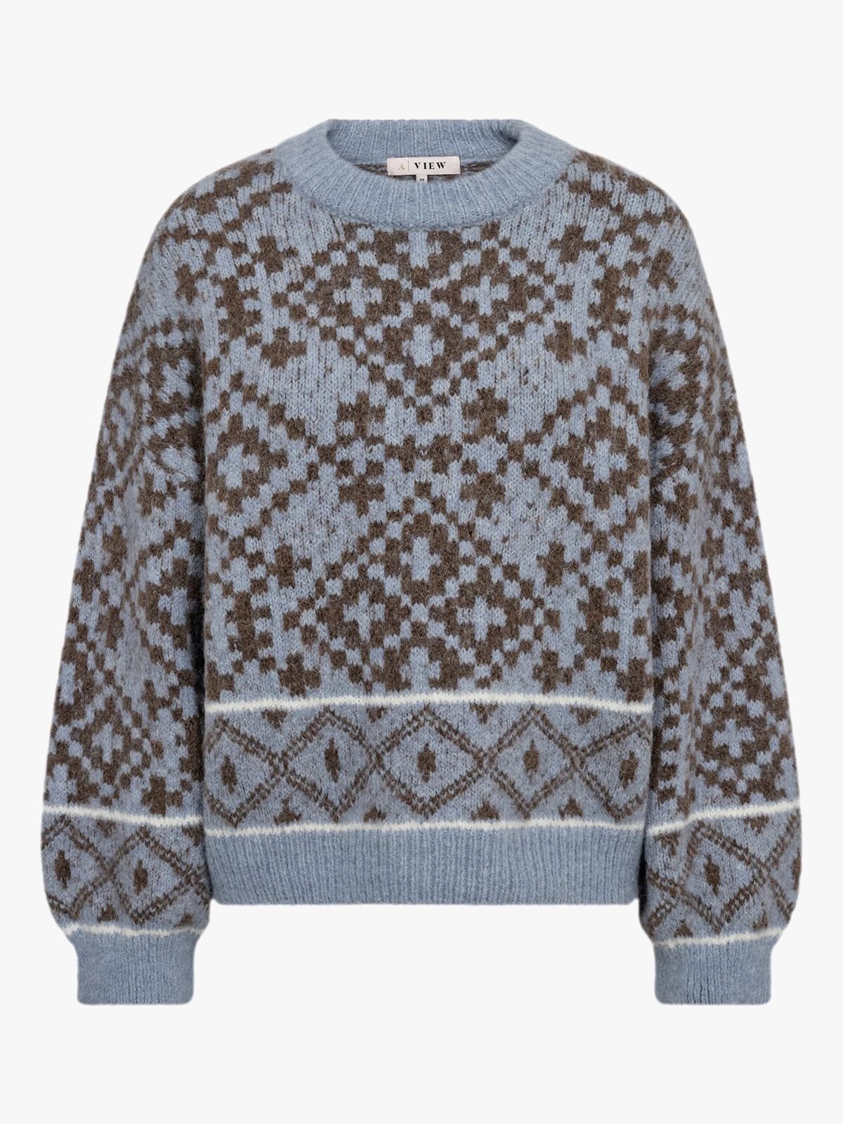 A-View Luxana Knit Pullover Brown / Blue