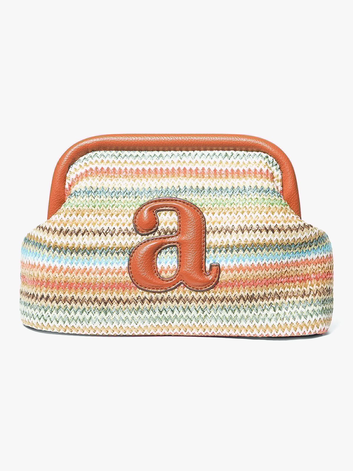 Arnie Says Raffia Clutch Stripe Oransje