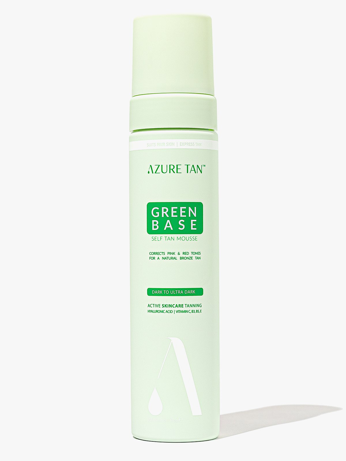 Azure Tan Self Tan Mousse - Green Base - Medium To Ultra Dark Flerfarget