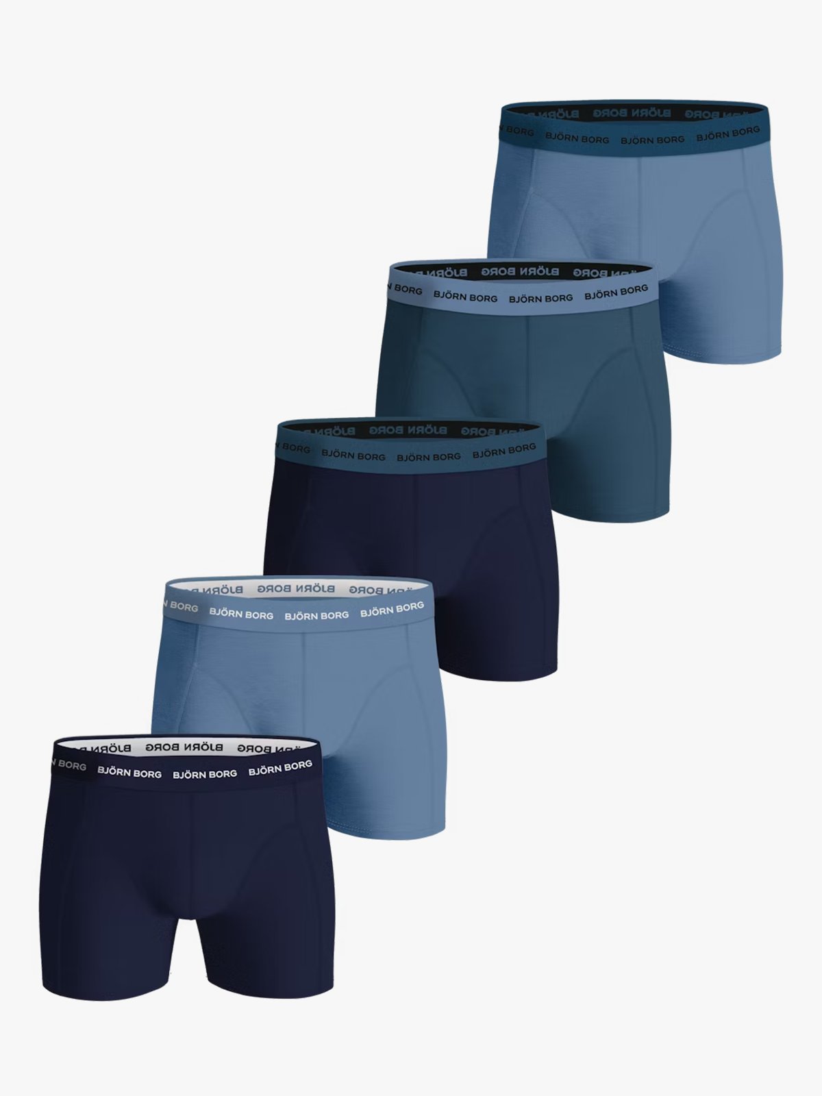 Björn Borg Cotton Stretch Boxer 5-Pack Blue, Navy Blue