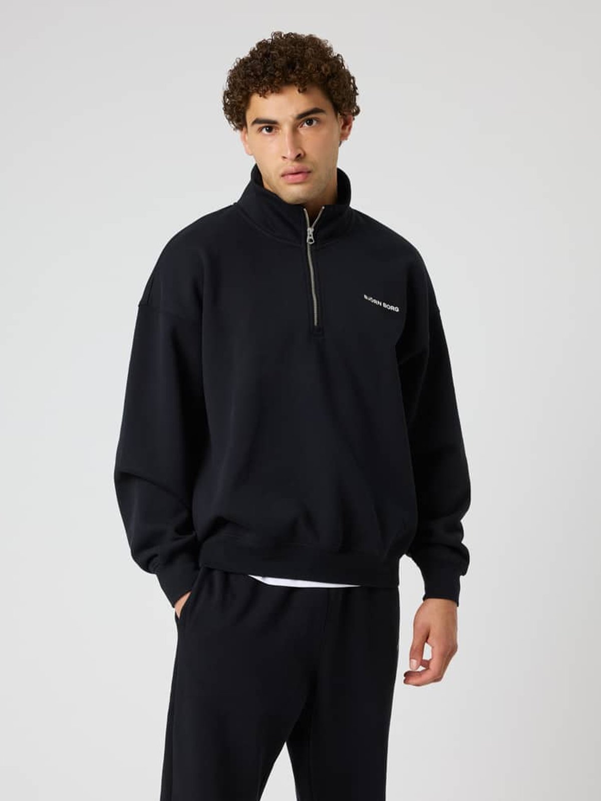Björn Borg Borg Oversized Half-Zip Black Beauty