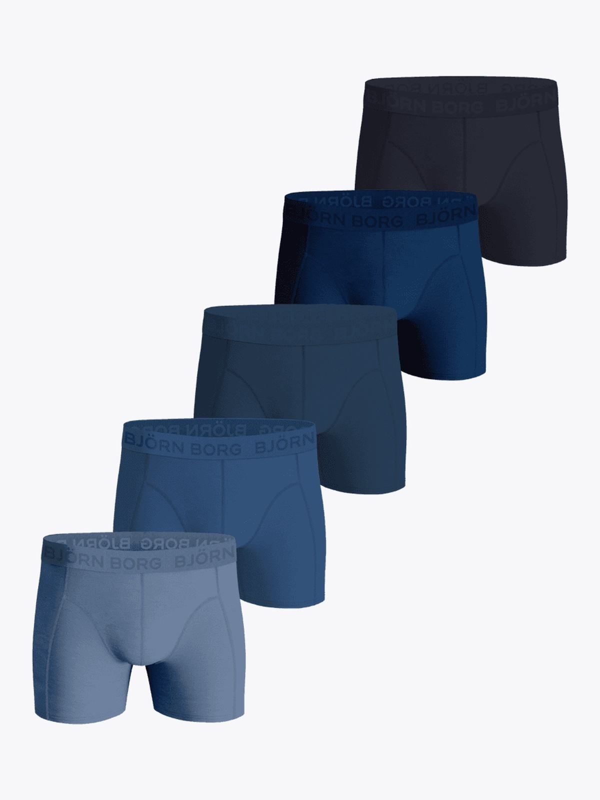 Björn Borg Cotton Stretch Boxer 5-Pack Blå / Marineblå