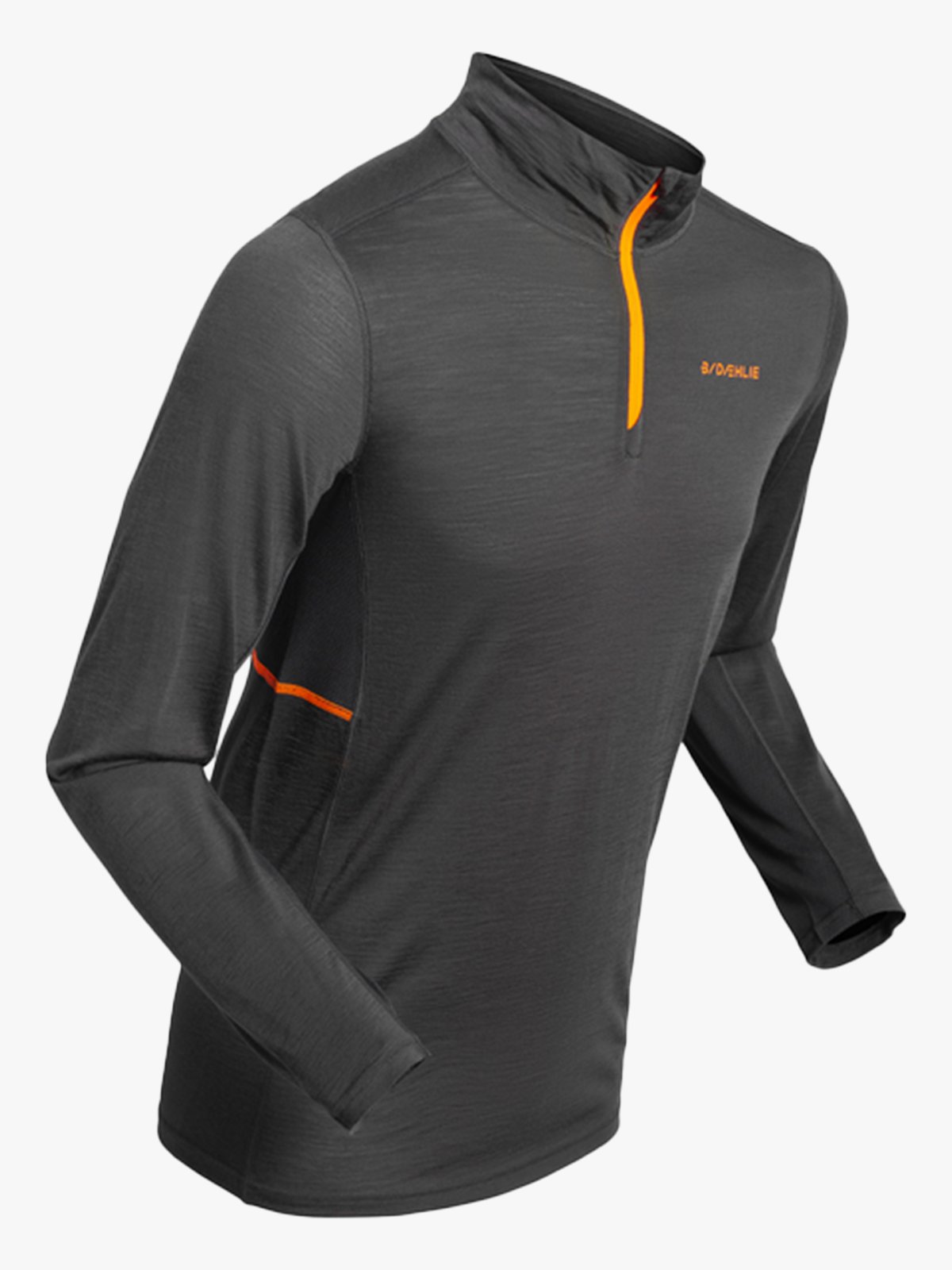 Dæhlie Performance Wool Half-Zip Obsidian