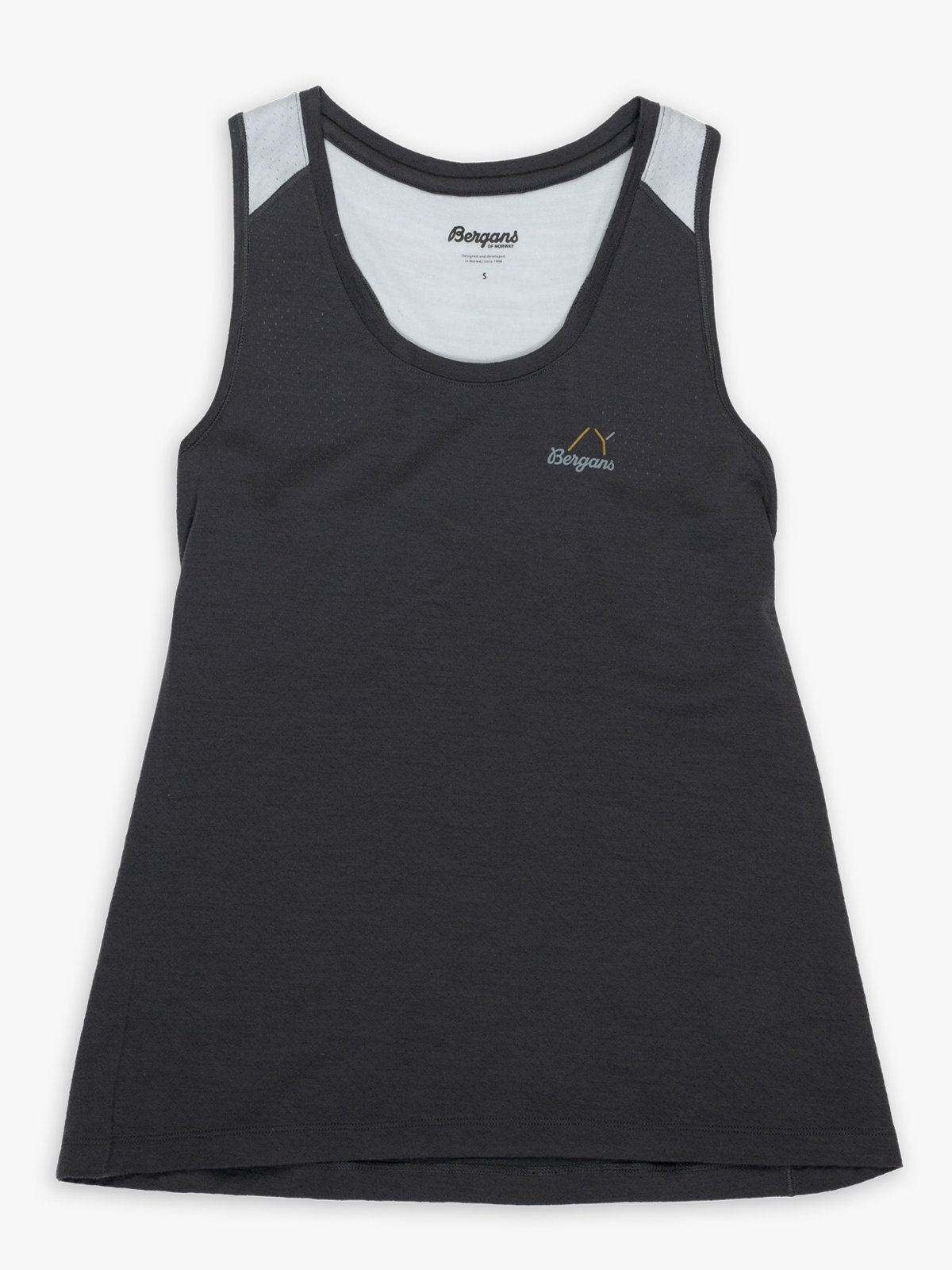 Bergans Y LightLine Merino Top Women Dark Shadow Grey / Pearl Grey