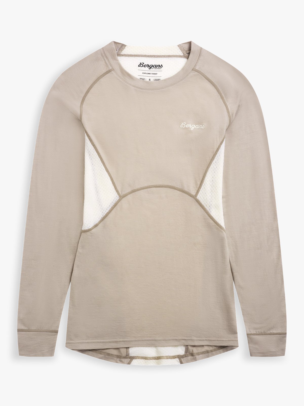 Bergans Inner:Pure Merino Long Sleeve Women Sandstone