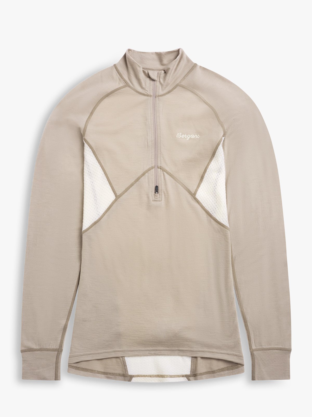 Bergans Inner:Pure Merino Half Zip Women Sandstone
