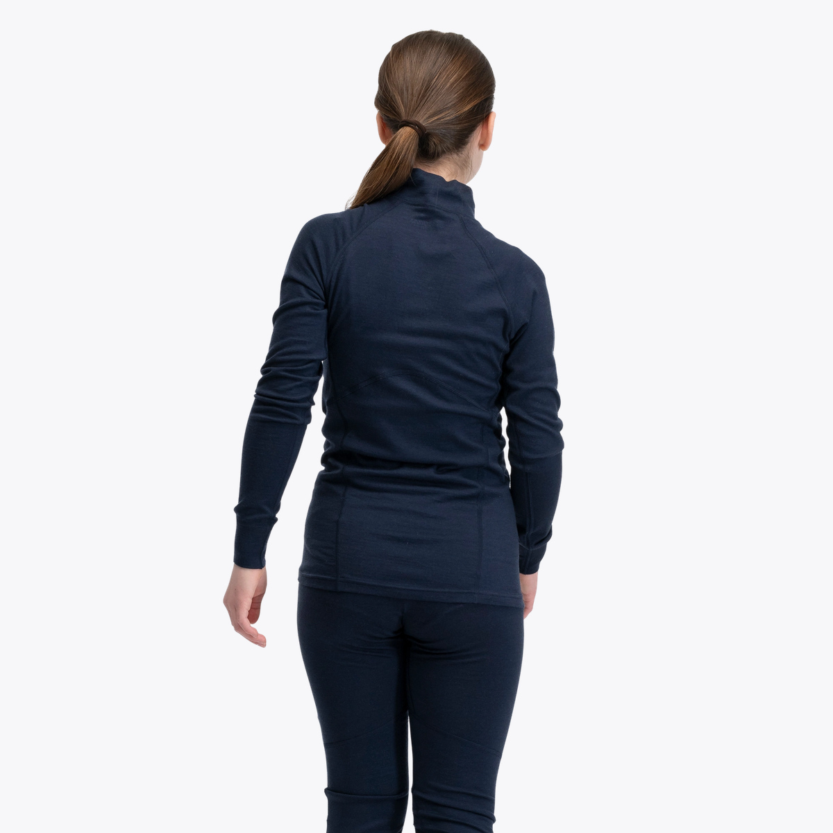 Bergans Inner:Pure Merino Youth Half Zip Navy Blue