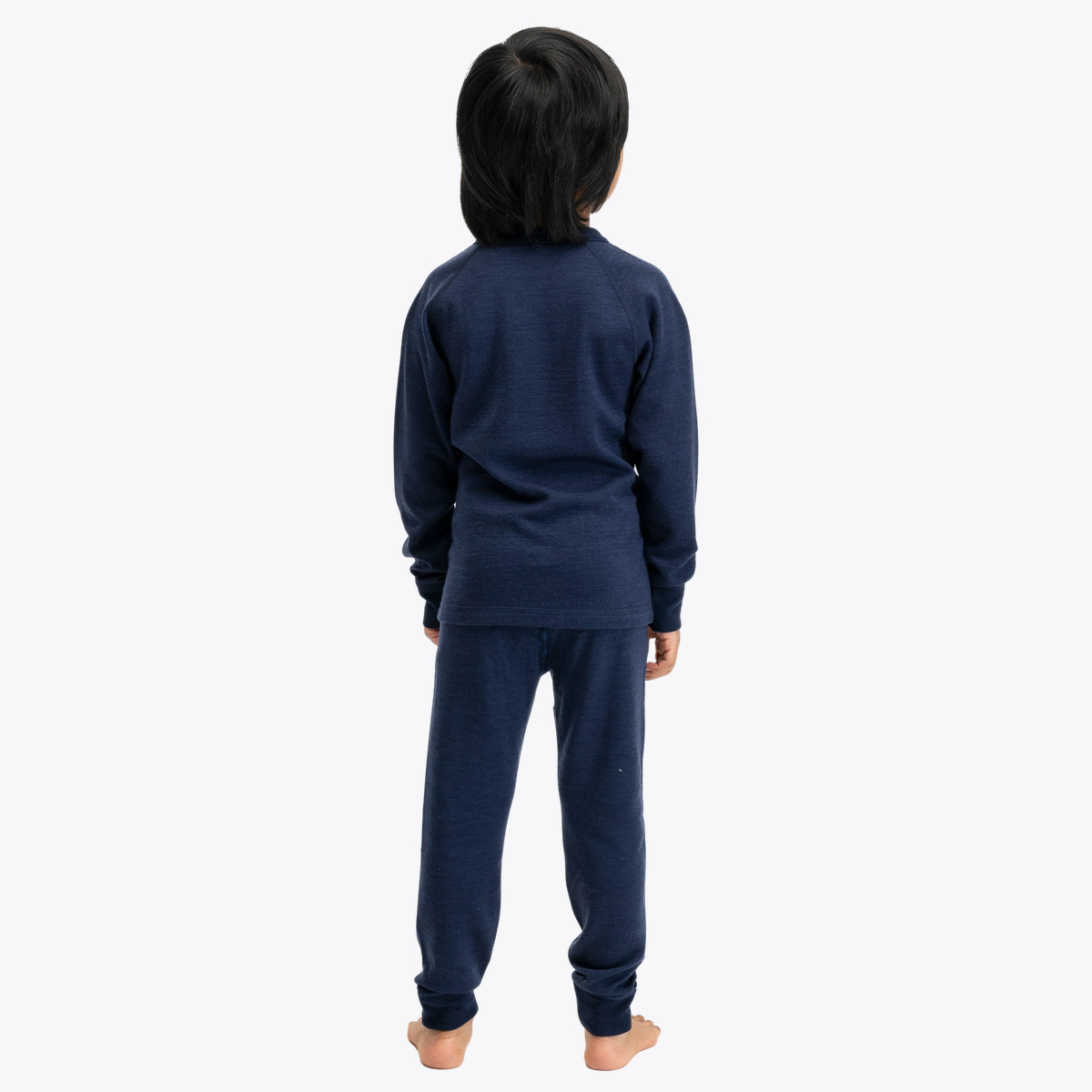 Bergans Inner:Dual Merino Kids Long Sleeve Navy Blue
