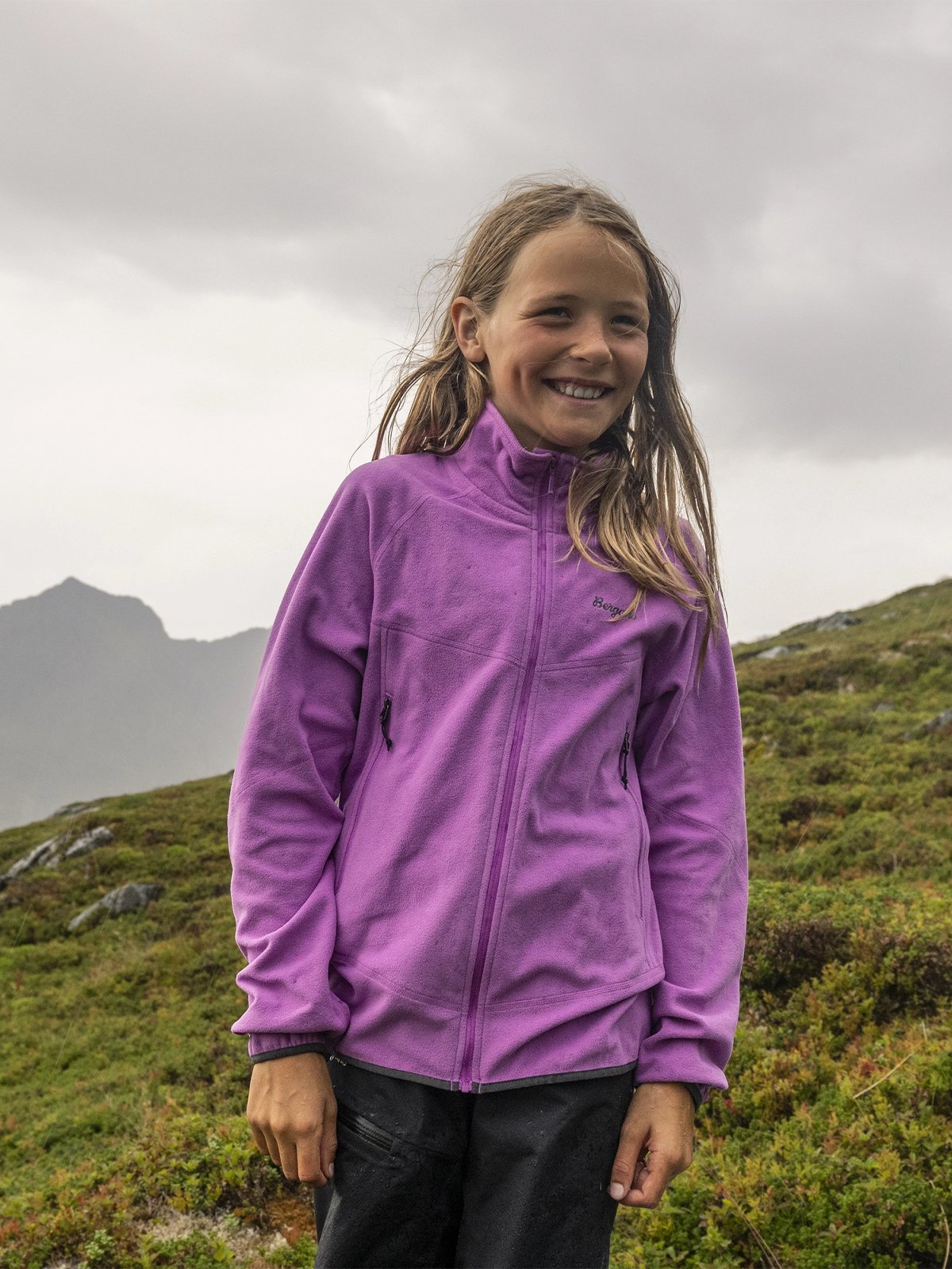 Bergans Junior Fleece Midlayer Jacket Viola Violet