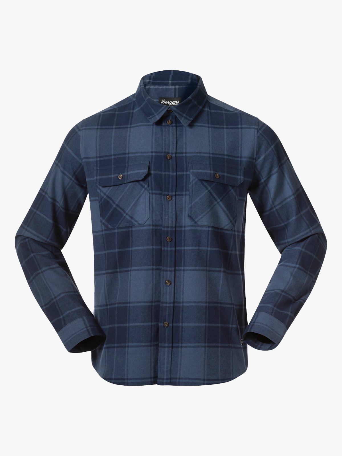Bergans Nordmarka Flannel Shirt Men Granite Blue / Navy Blue Check