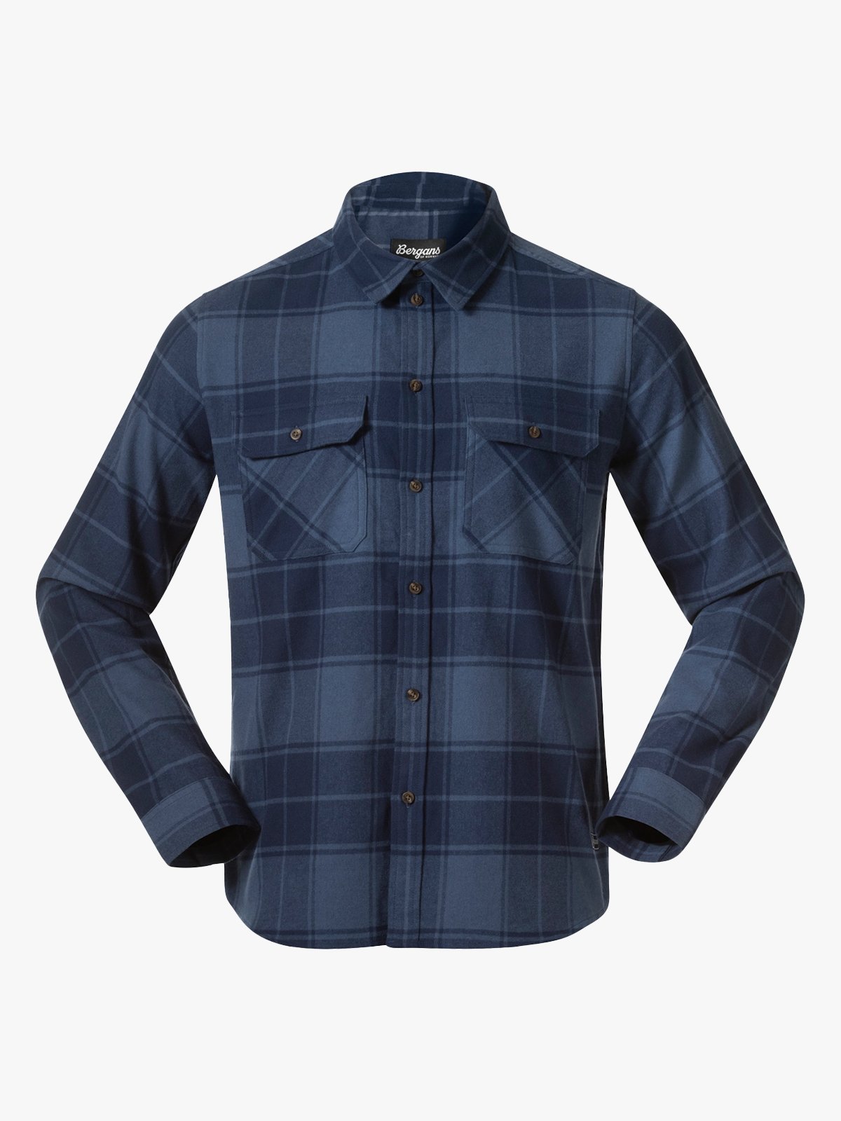 Bergans Nordmarka Flannel Shirt Men Granite Blue / Navy Blue Check