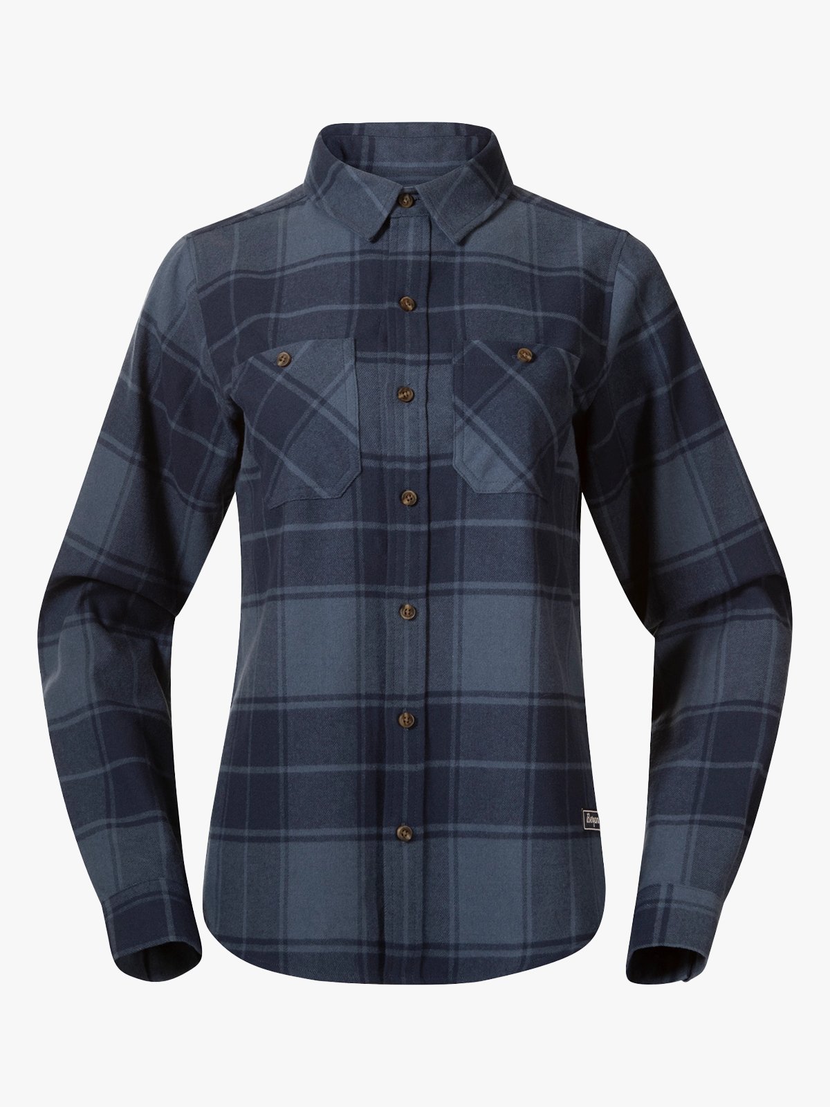 Bergans Nordmarka Flannel Shirt Women Granite Blue / Navy Blue Check