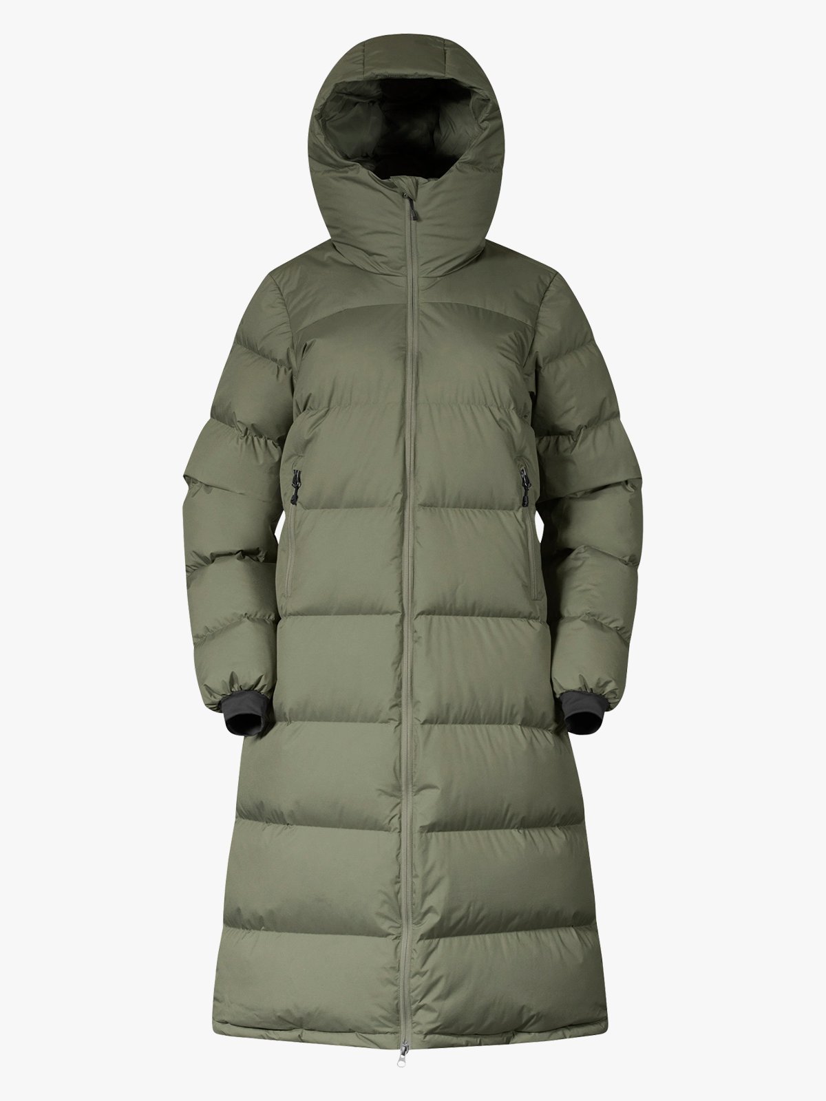Bergans Urban Down Long Coat Women Green mud