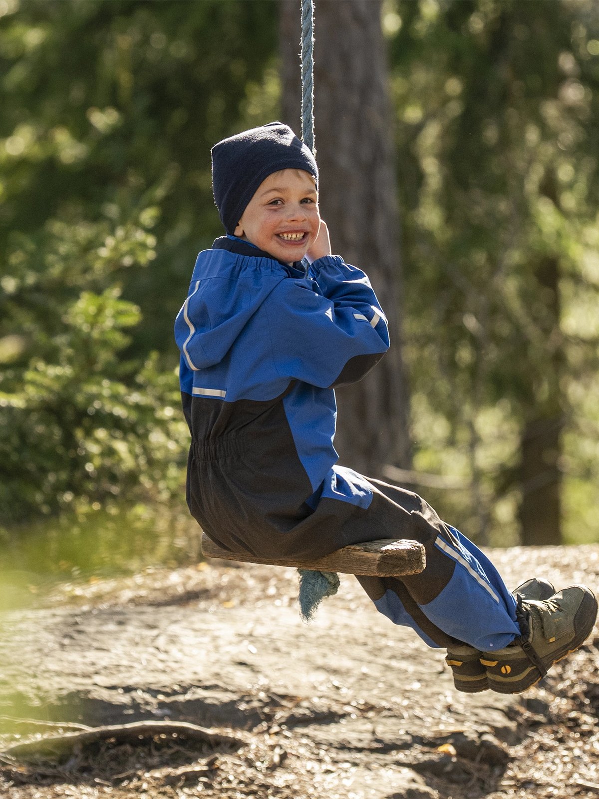 Bergans Lilletind Kids Coverall Olympic Blue / Dark Shadow Grey