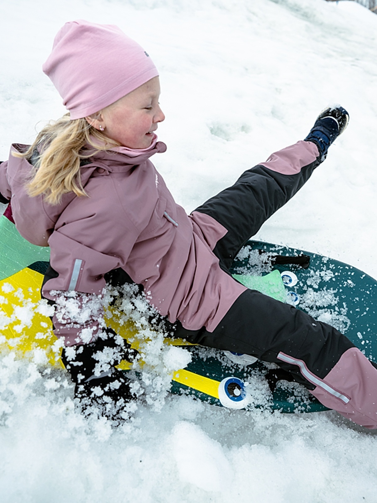 Bergans Lilletind Insulated Shell Coverall Kids Rosa