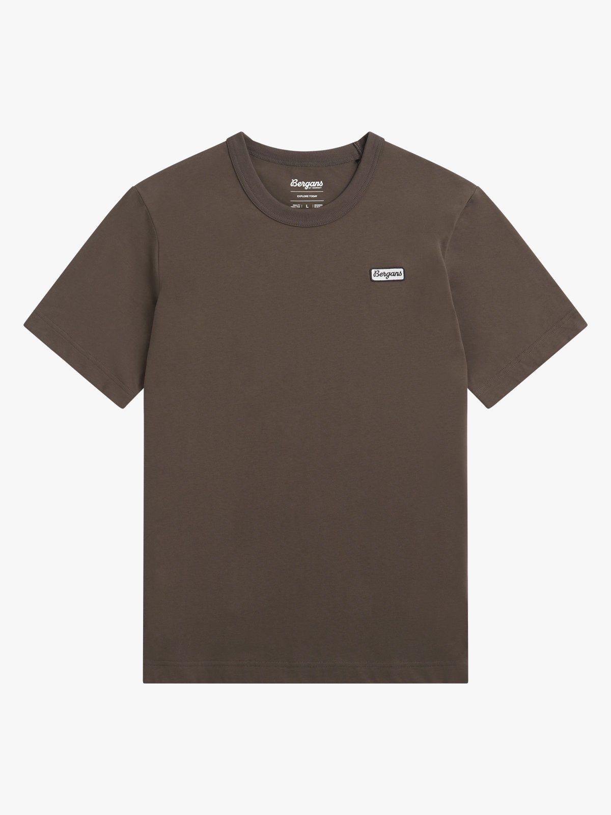 Bergans Logo Cotton Tee Men Dark Rock Taupe