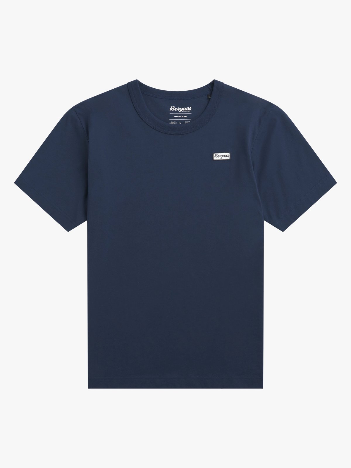 Bergans Logo Cotton Tee Men Navy Blue