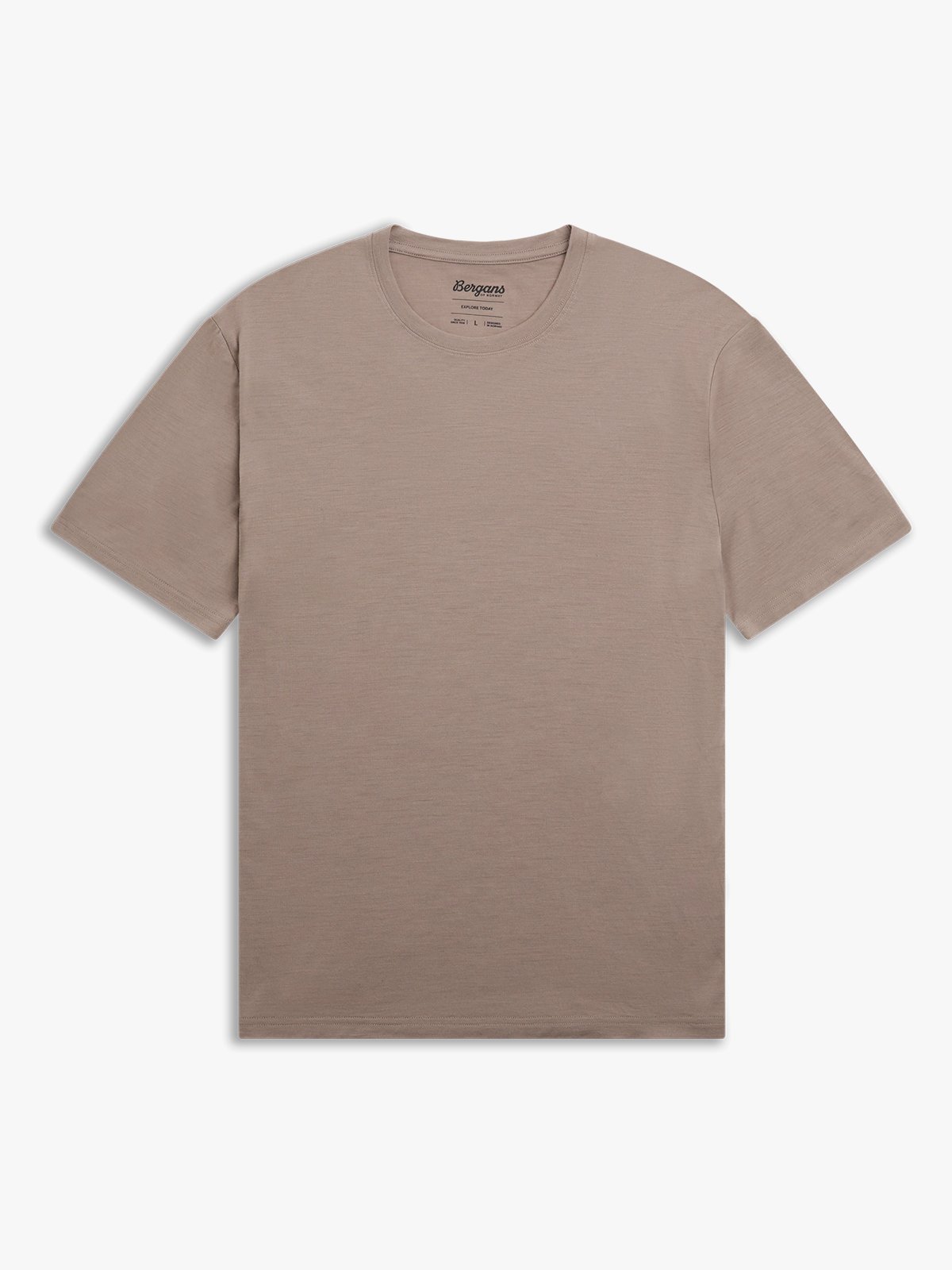 Bergans Merino Light Tee Men Rock Taupe