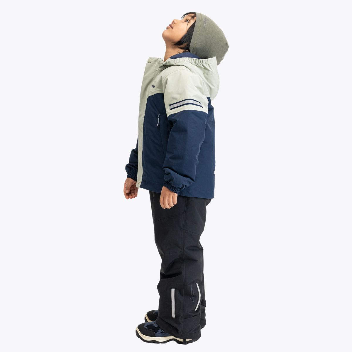 Bergans Lilletind Insulated Shell Jacket Kids Navy Blue / Light Green Mud
