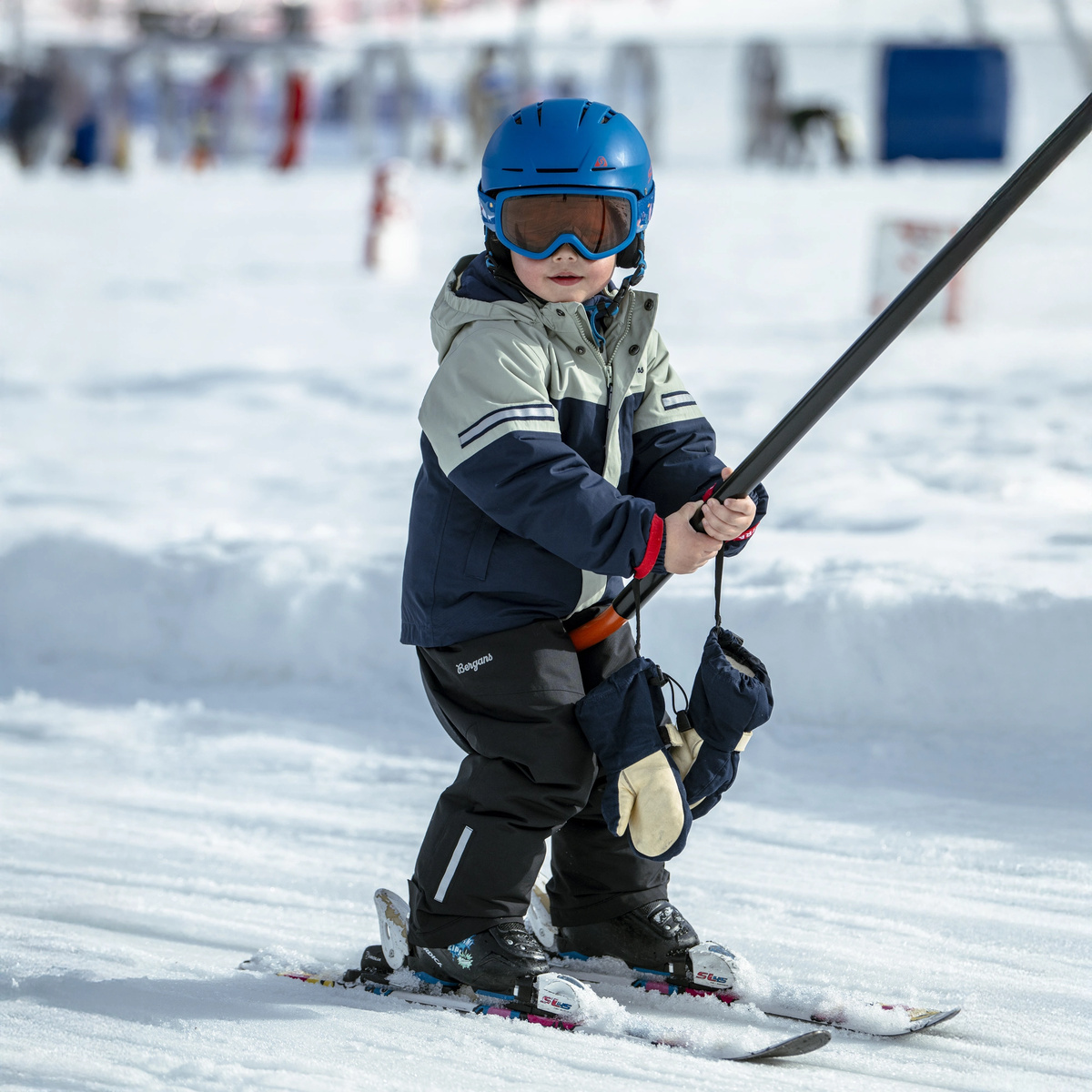 Bergans Lilletind Insulated Shell Jacket Kids Navy Blue / Light Green Mud